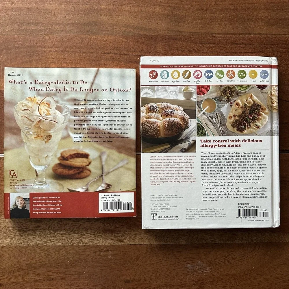 Dairy Free Allergy Free Cookbook Lot 2 Recipes for Dairy Free Living Cooking All